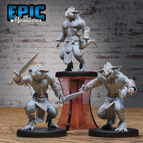 Lizard Folk Thug Miniature | Full Set All Models - Tabletop RPG & D&D miniature. Perfect for wargaming & collectors