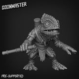 Lizard Folk Tracker Miniature | C - Tabletop RPG & D&D miniature. Perfect for wargaming & collectors