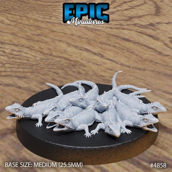 Lizard Swarm Miniature | 4858 - Tabletop RPG & D&D miniature. Perfect for wargaming & collectors