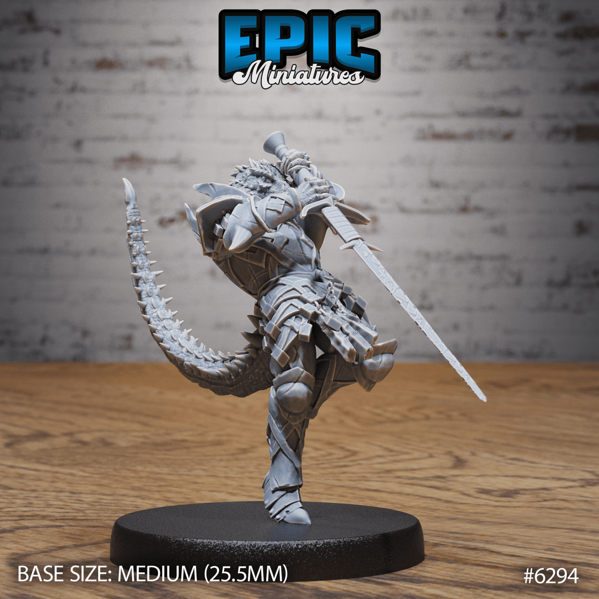 Lizardfolk fighters Miniature | C - Tabletop RPG & D&D miniature. Perfect for wargaming & collectors