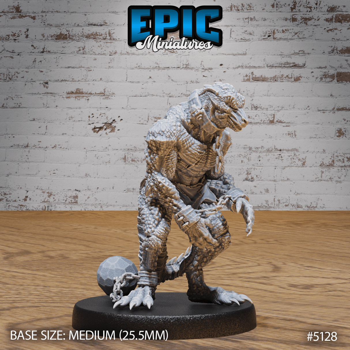 Lizardfolk Slave Miniature | C - Tabletop RPG & D&D miniature. Perfect for wargaming & collectors