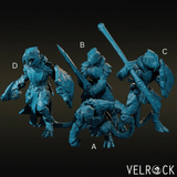 Lizardmen Miniature | Set of 4 - Tabletop RPG & D&D miniature. Perfect for wargaming & collectors