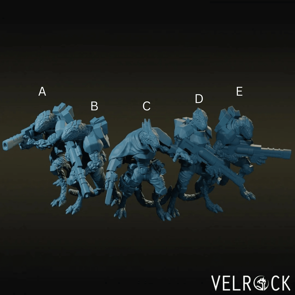 Lizardmen Recon Miniature | Set of 5 - Tabletop RPG & D&D miniature. Perfect for wargaming & collectors