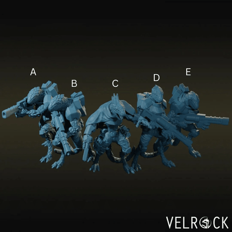 Lizardmen Recon Miniature | Set of 5 - Tabletop RPG & D&D miniature. Perfect for wargaming & collectors