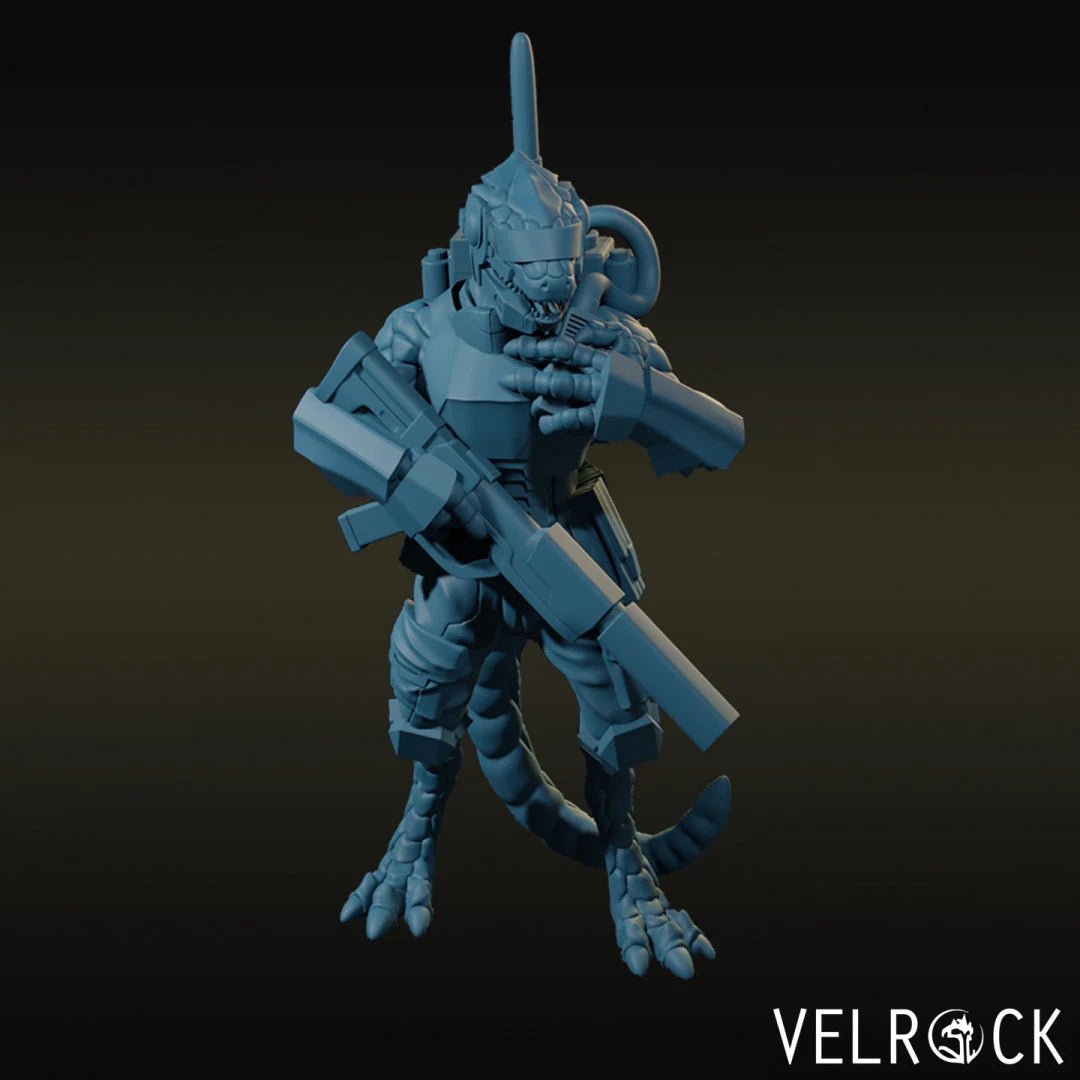 Lizardmen Stealth Miniature | E - Tabletop RPG & D&D miniature. Perfect for wargaming & collectors