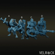 Lizardmen Support Miniature | set of 4 - Tabletop RPG & D&D miniature. Perfect for wargaming & collectors