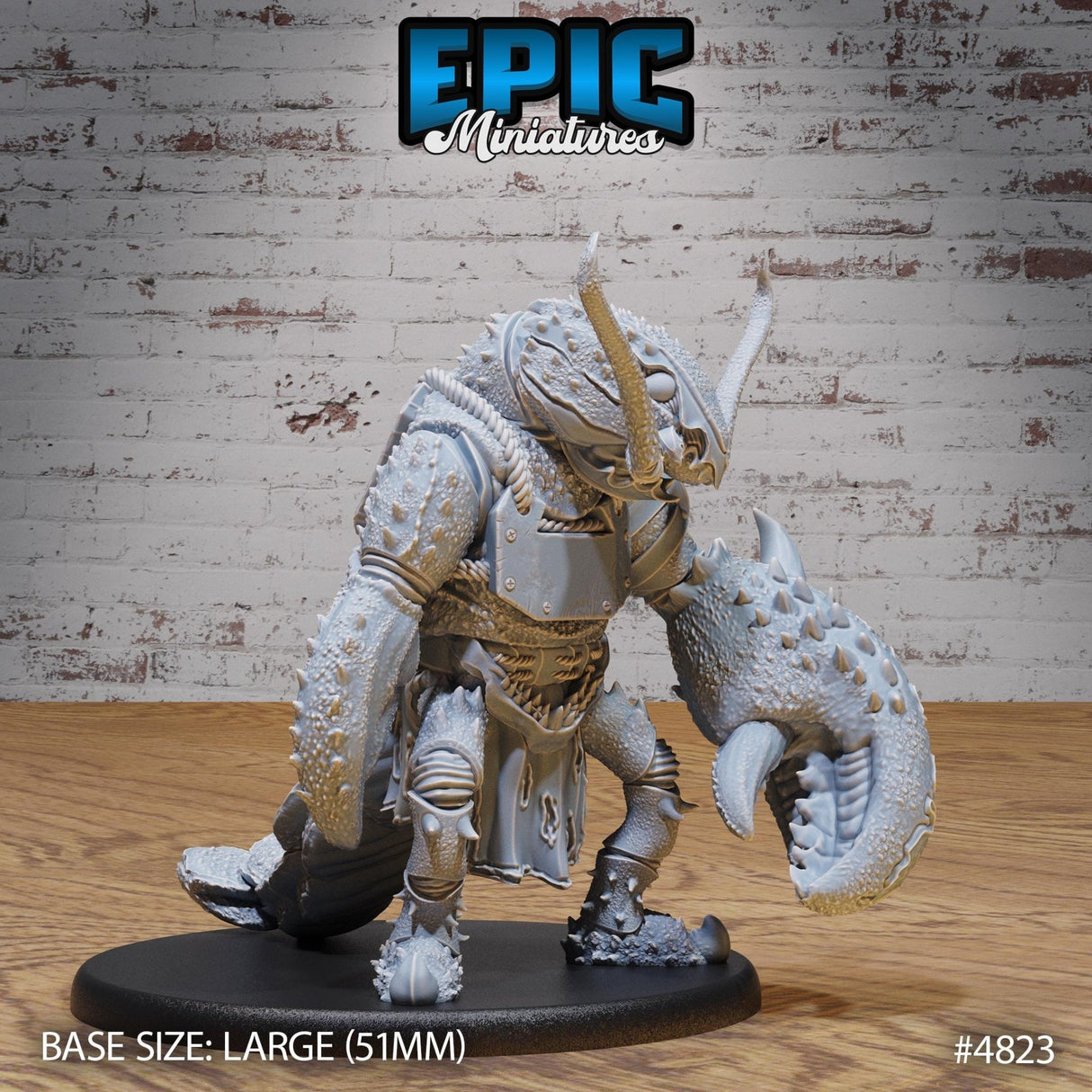 Lobster Folk, FishFolk Miniature | 4823 - Tabletop RPG & D&D miniature. Perfect for wargaming & collectors
