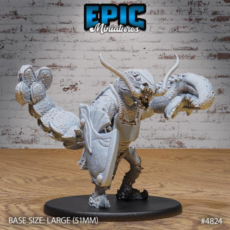 Lobster Folk, FishFolk Miniature | 4824 - Tabletop RPG & D&D miniature. Perfect for wargaming & collectors