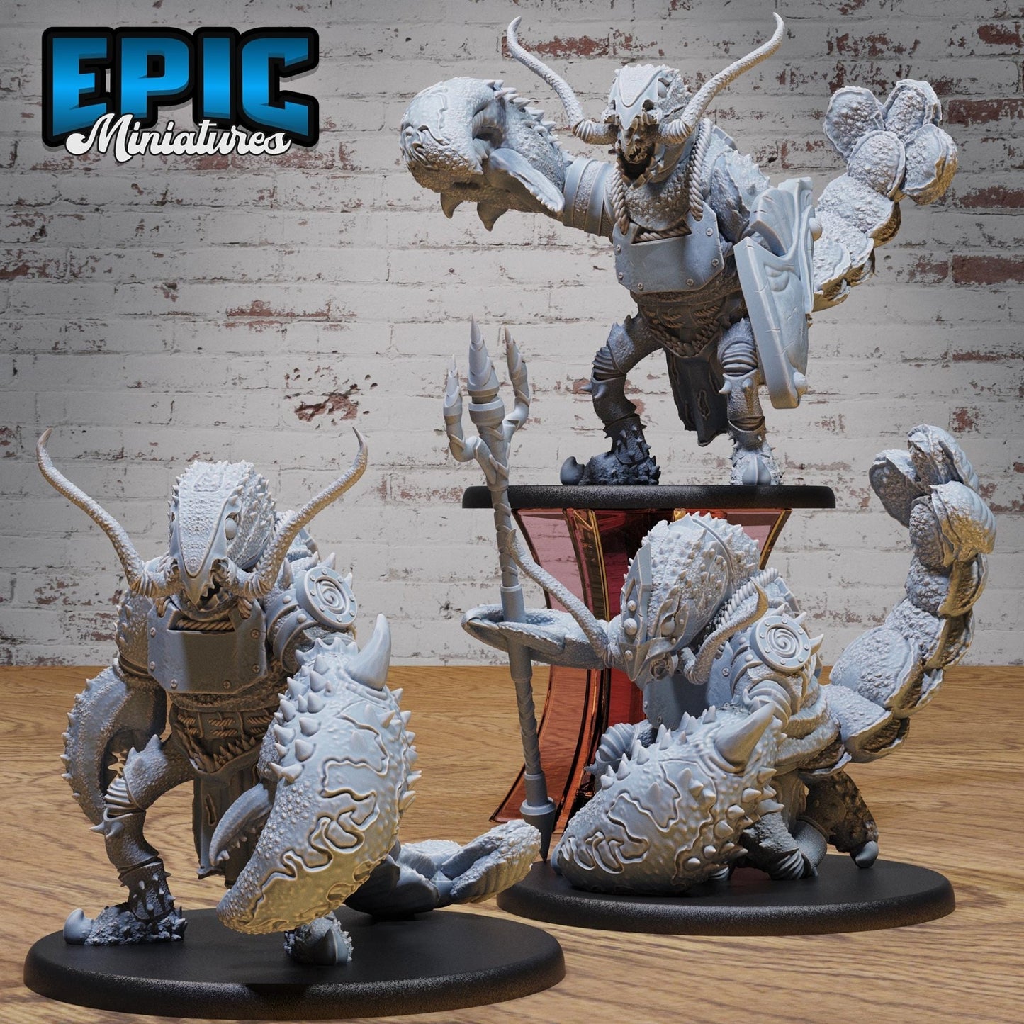 Lobster Folk, FishFolk Miniature - Full Set All Models - 28mm