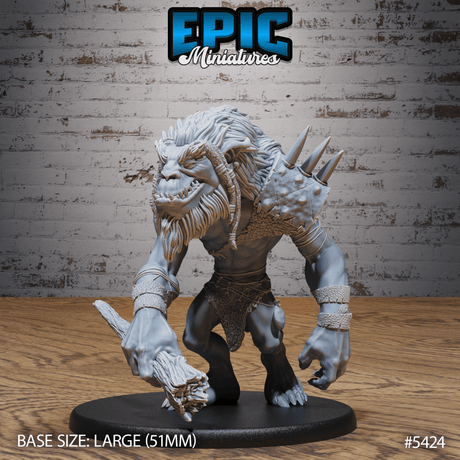 Longneck Troll Miniature | A - Tabletop RPG & D&D miniature. Perfect for wargaming & collectors