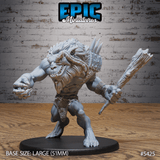Longneck Troll Miniature | B - Tabletop RPG & D&D miniature. Perfect for wargaming & collectors