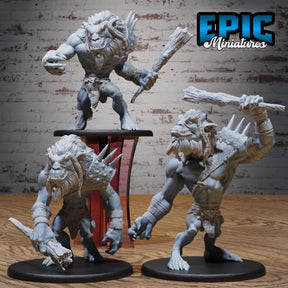 Longneck Troll Miniature | Set of 3 - Tabletop RPG & D&D miniature. Perfect for wargaming & collectors