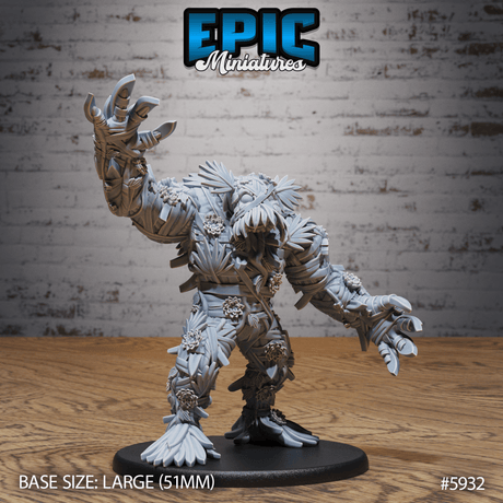 Lotus Golem Miniature | B - Tabletop RPG & D&D miniature. Perfect for wargaming & collectors