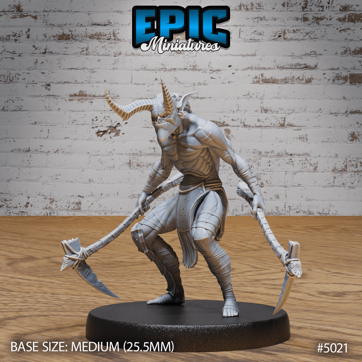 Lower Devil Warrior Miniature | B - Tabletop RPG & D&D miniature. Perfect for wargaming & collectors