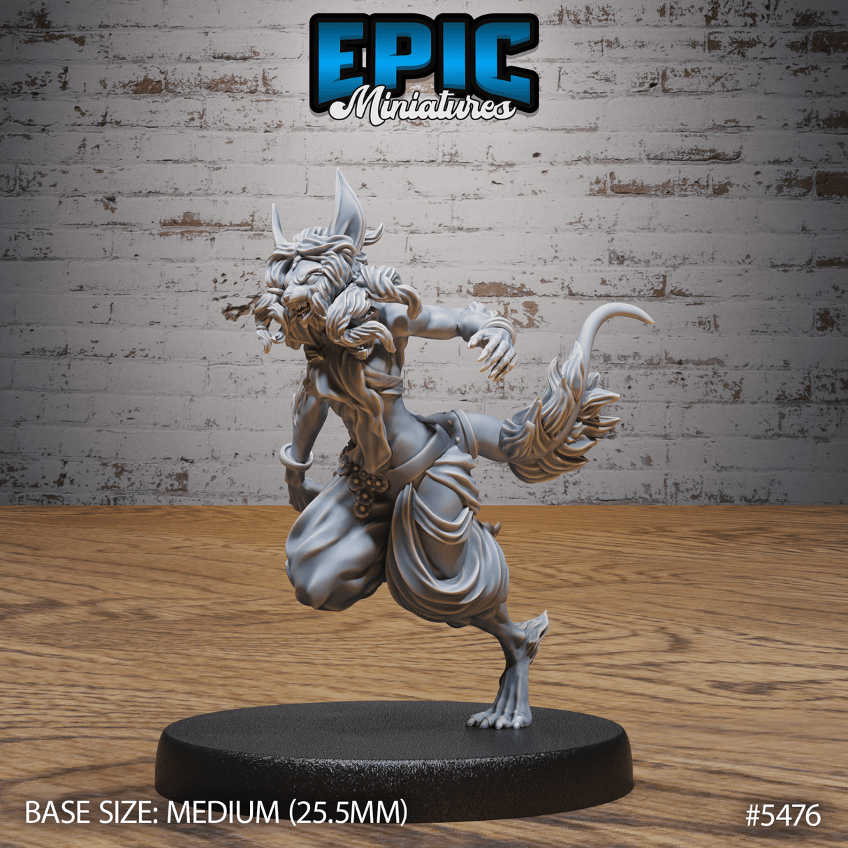 Lynx Folk Dancer Miniature | B - Tabletop RPG & D&D miniature. Perfect for wargaming & collectors