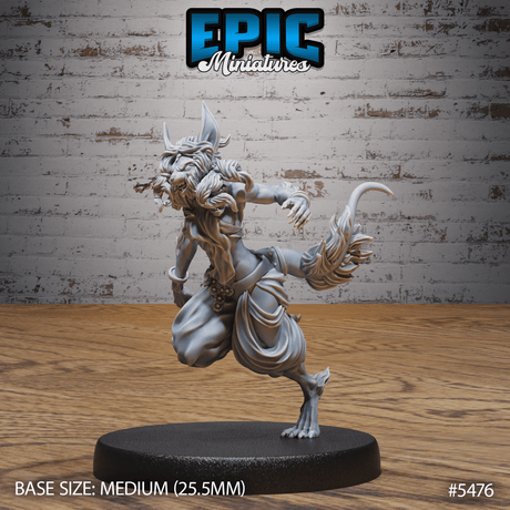 Lynx Folk Dancer Miniature | B - Tabletop RPG & D&D miniature. Perfect for wargaming & collectors