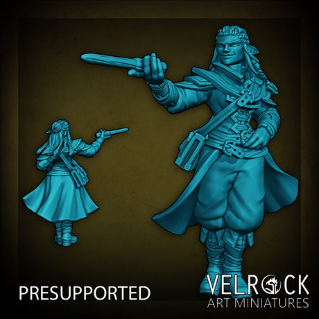 Mage Hero Player Miniature | B - Tabletop RPG & D&D miniature. Perfect for wargaming & collectors