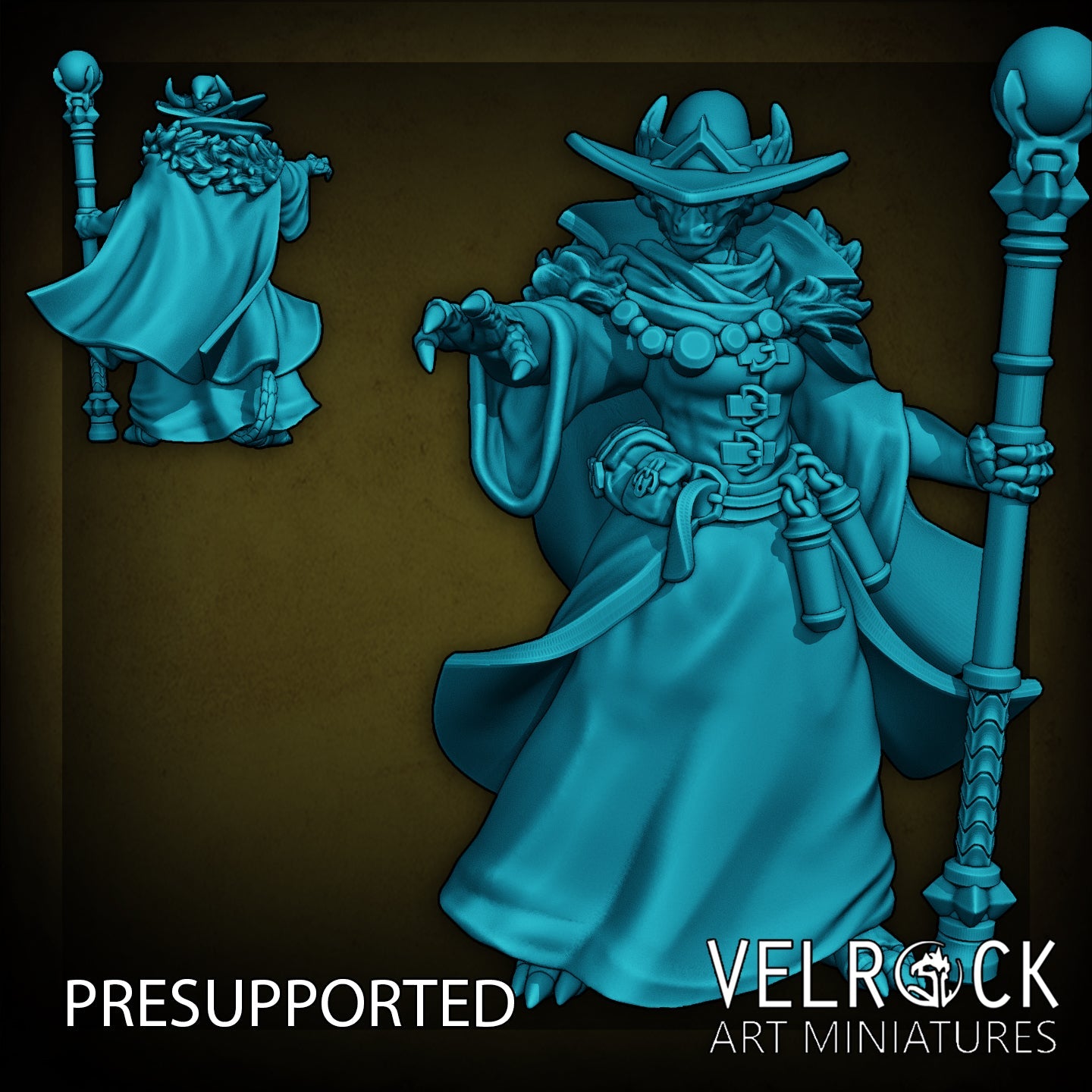 Mage Hero Player Miniature - D - 32mm