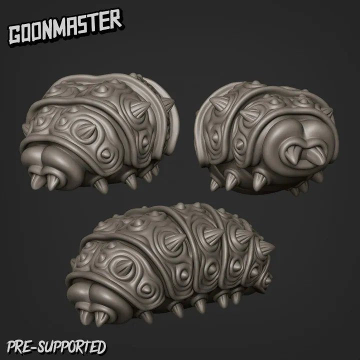 Maggot Miniature | Left - Tabletop RPG & D&D miniature. Perfect for wargaming & collectors