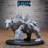 Magical Frost Bear Miniature | A - Tabletop RPG & D&D miniature. Perfect for wargaming & collectors