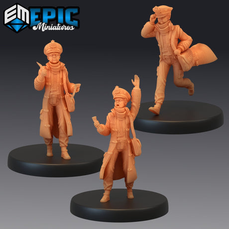 Mailboy NPC Miniature | Set of 3 - Tabletop RPG & D&D miniature. Perfect for wargaming & collectors