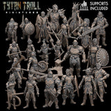 Male and Female Heros of the Races Miniature | Full Set All Models - Tabletop RPG & D&D miniature. Perfect for wargaming & collectors