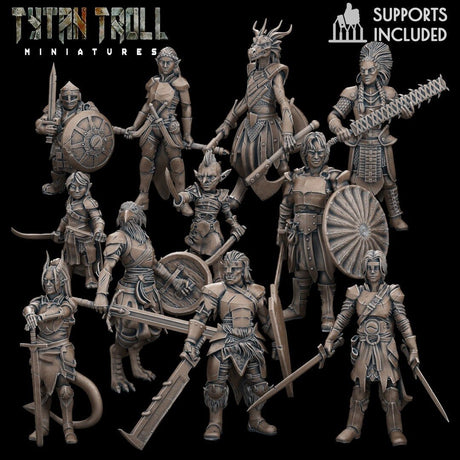 Male and Female Heros of the Races Miniature | Full Set All Models - Tabletop RPG & D&D miniature. Perfect for wargaming & collectors