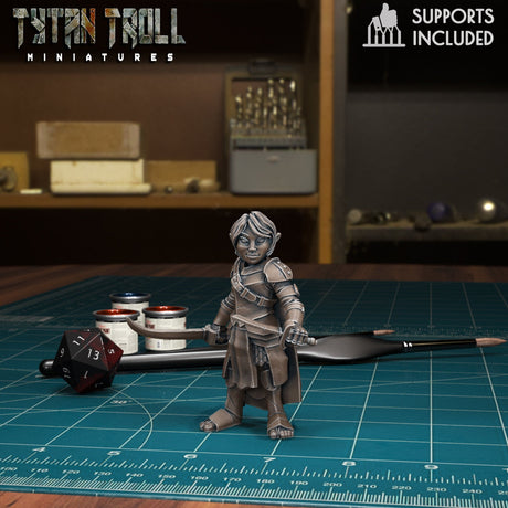 Male and Female Heros of the Races Miniature | Full Set All Models - Tabletop RPG & D&D miniature. Perfect for wargaming & collectors