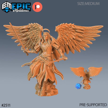 Male Angel Miniature | B - Tabletop RPG & D&D miniature. Perfect for wargaming & collectors