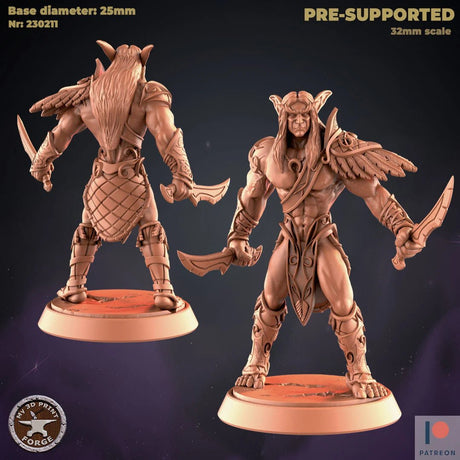 Male Druid Elf Miniature | A - Tabletop RPG & D&D miniature. Perfect for wargaming & collectors