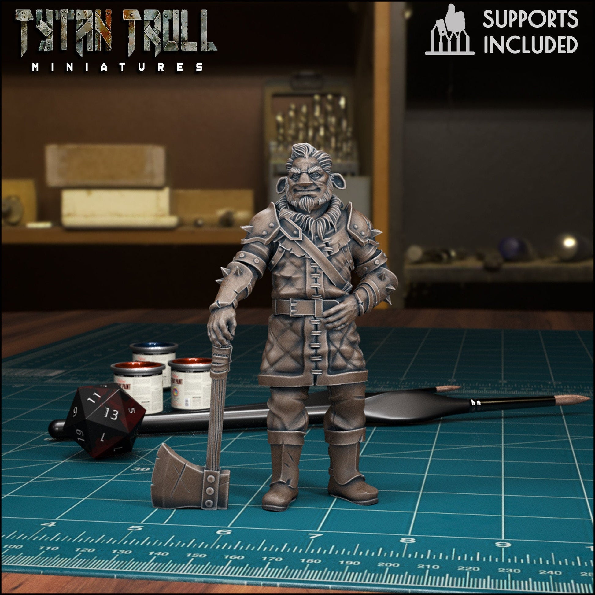 Male Heros of the Races Miniature - Firbolg - 32mm