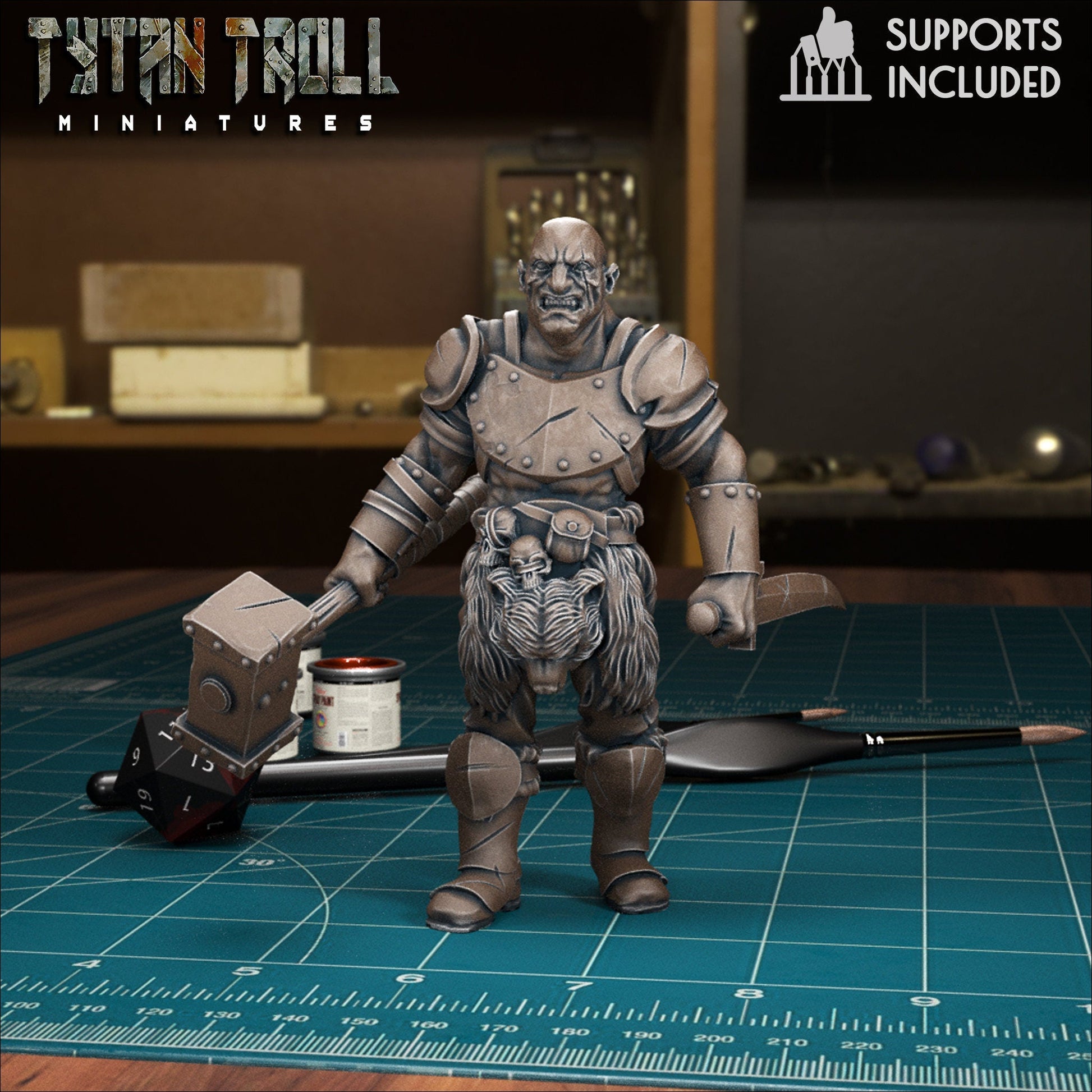 Male Heros of the Races Miniature - Goliath - 32mm