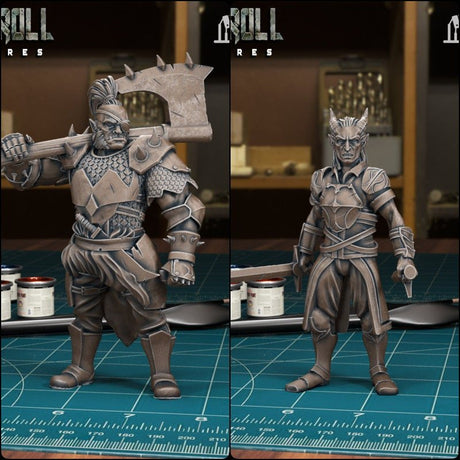 Male Heros of the Races Miniature | Orc - Tabletop RPG & D&D miniature. Perfect for wargaming & collectors