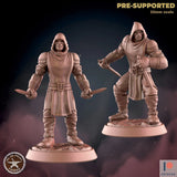 Male Human Assassin Miniature | Set of 2 - Tabletop RPG & D&D miniature. Perfect for wargaming & collectors