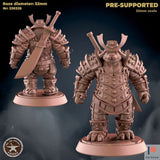 Male Panda Folk Royal Warrior Miniature | A - Tabletop RPG & D&D miniature. Perfect for wargaming & collectors
