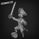 Male Parrot Folk Pirate Miniature with hat | B - Tabletop RPG & D&D miniature. Perfect for wargaming & collectors