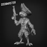 Male Parrot Folk Pirate Miniature | C - Tabletop RPG & D&D miniature. Perfect for wargaming & collectors