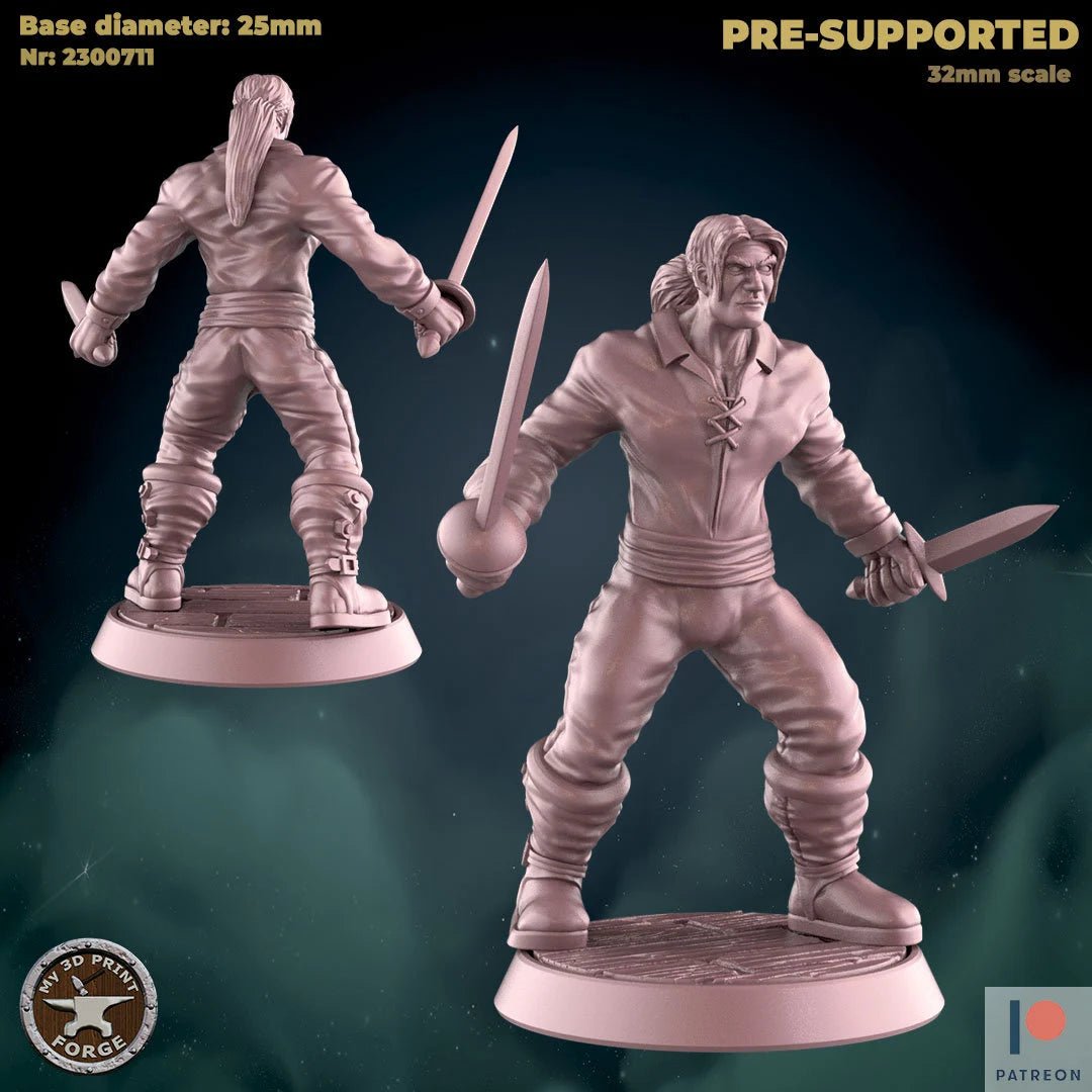 Male Town Folk Thief Miniature | A - Tabletop RPG & D&D miniature. Perfect for wargaming & collectors
