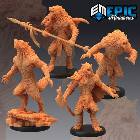 Man wolf Miniature | Full Set All Models - Tabletop RPG & D&D miniature. Perfect for wargaming & collectors