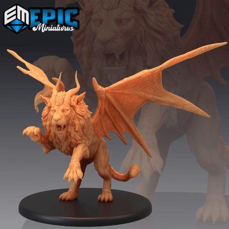 Manticore Miniature | B - Tabletop RPG & D&D miniature. Perfect for wargaming & collectors