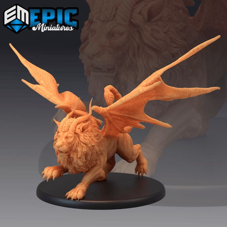 Manticore Miniature | C - Tabletop RPG & D&D miniature. Perfect for wargaming & collectors