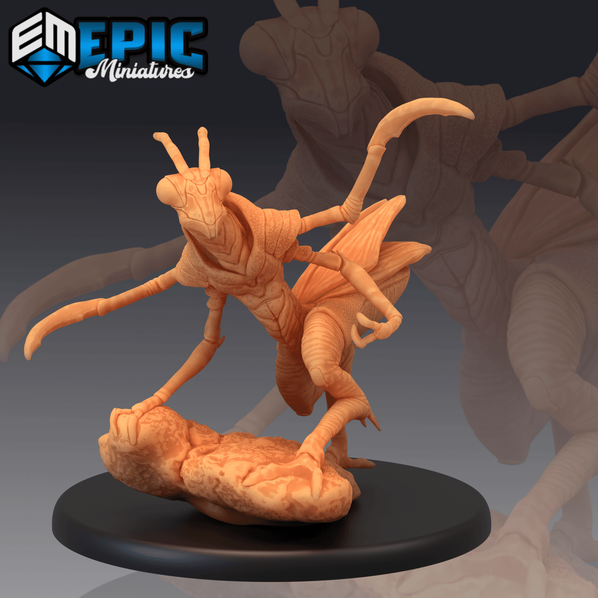 Mantis Folk Miniature | C - Tabletop RPG & D&D miniature. Perfect for wargaming & collectors