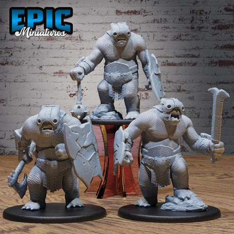 Marauder Troll Miniature | Full Set All Models - Tabletop RPG & D&D miniature. Perfect for wargaming & collectors