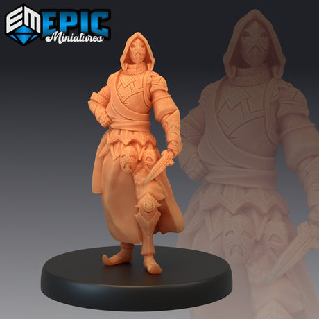 Masked Assassin Miniature | A - Tabletop RPG & D&D miniature. Perfect for wargaming & collectors