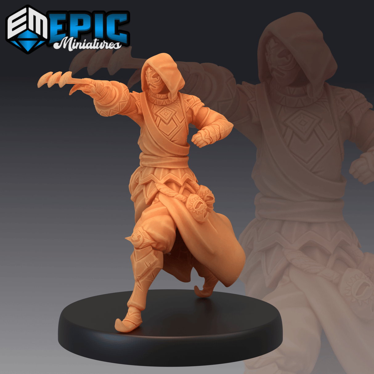Masked Assassin Miniature | C - Tabletop RPG & D&D miniature. Perfect for wargaming & collectors