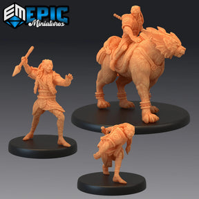 Masked Hunter Miniature | Set of 3 - Tabletop RPG & D&D miniature. Perfect for wargaming & collectors
