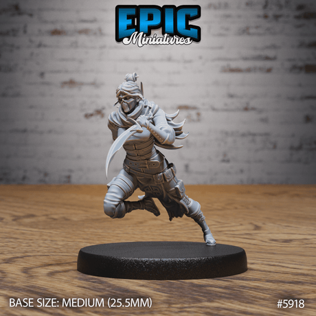 Masked Kunoichi Miniature | C - Tabletop RPG & D&D miniature. Perfect for wargaming & collectors