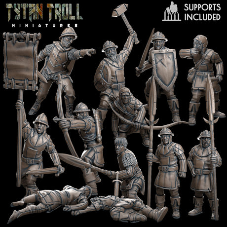 Massive Guard Miniature | Full Set All Models - Tabletop RPG & D&D miniature. Perfect for wargaming & collectors