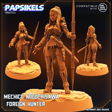 Mechico Noguchisawa Hunters Miniature | Mechico Hunter B - Tabletop RPG & D&D miniature. Perfect for wargaming & collectors