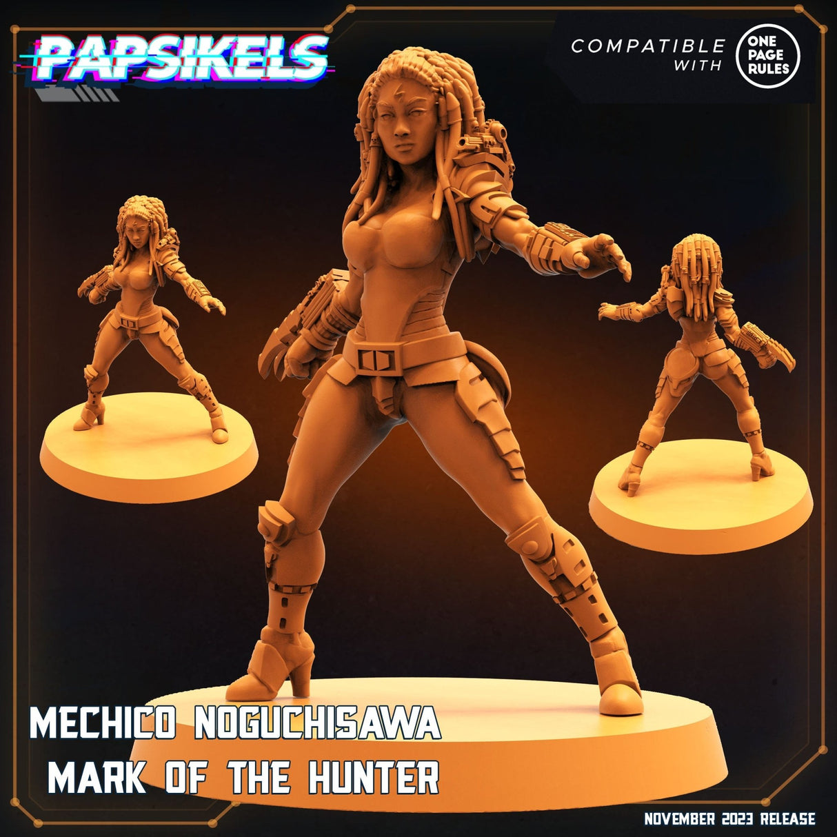 Mechico Noguchisawa Hunters Miniature | Mechico Hunter C - Tabletop RPG & D&D miniature. Perfect for wargaming & collectors